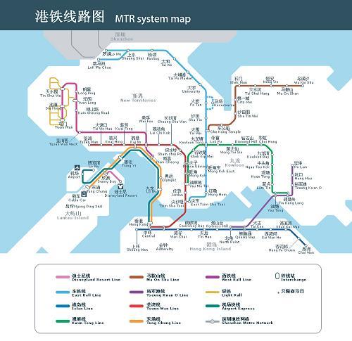 最新香港地铁图｜香港地铁线路图更新版